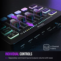 FIFINE AmpliGame SC3 Gaming Audio Mixer with RGB