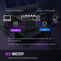 FIFINE AmpliGame SC3 Gaming Audio Mixer with RGB