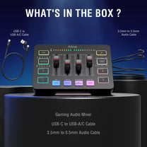 FIFINE AmpliGame SC3 Gaming Audio Mixer with RGB