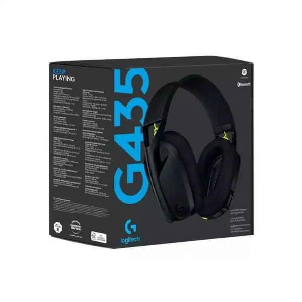 LOGITECH G435 LIGHTSPEED Wireless Gaming Headset - BLACK - Image 9